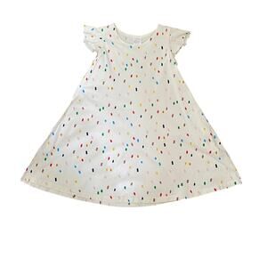 Hanna Andersson Swing Pocket Dress Confetti/Sprinkle Summer Girls size 6-7